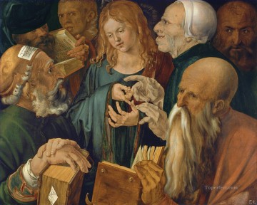 Albrecht Durer Painting - Christ among the Doctors Albrecht Durer